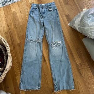Zara High-Waisted Full-Length Jeans